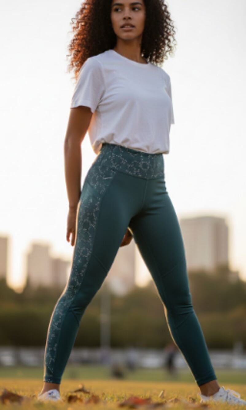 Nike Dri-FIT Mid-rise Green Reflective Constellation Leggings size XS NEW